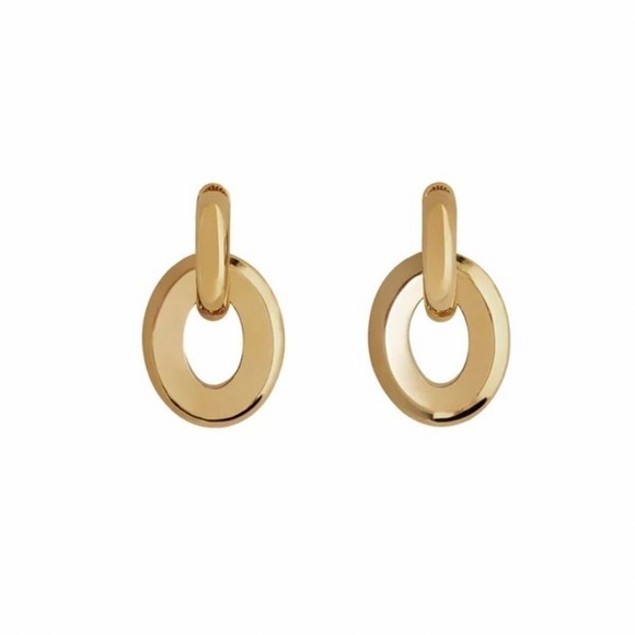 Burberry Jewelry - NWT BURBERRY Gold-plated cut-out earrings